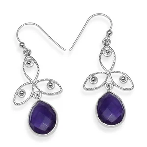 Amethyst Gemstone 925 Sterling Silver Drop Dangle Earrings For Women KE-168 - Picture 1 of 1
