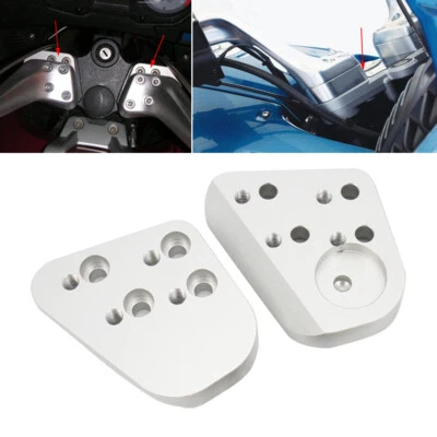 Elevadores de manillar plateado adaptador de altura para BMW R1200RT R1150RT R1100RT R1100R Foto 1 de 4