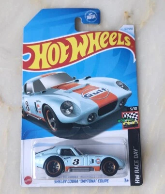 Hot Wheels Shelby Cobra Daytona Coupe #122 GULF 2024 HW Race Day 5/10 - Image 1 of 2