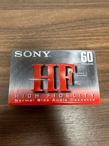 Sony C60HFC Single 60-MINUTE Type 1 Tape On Audio Cassette Red Not Brand New - Imagen 1 de 3