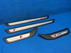 2009-2017 AUDI Q5 FRONT REAR DOOR SILL SCUFF PLATE TRIM COVER SET S-LINE OEM - Picture 1 of 23