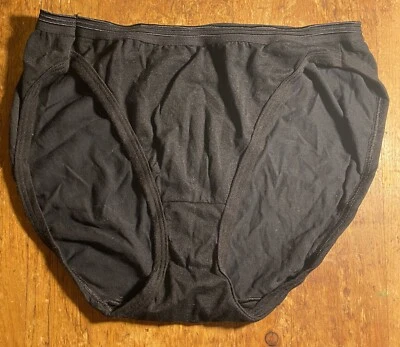 Vintage Warner’s Double Take Hi-Cut Panties Size 7 Black NWOT - Image 1 of 4