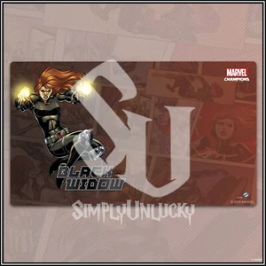 GAMEGENIC BLACK WIDOW PLAYMAT Marvel | Card Game Pokemon Yugioh MTG Mousepad - Picture 1 of 2