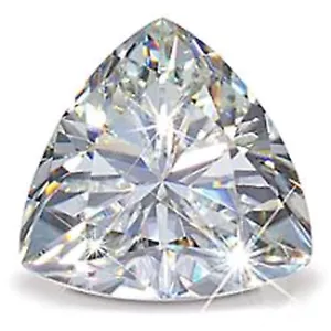 7 MM 1 Carat Near White Trillion Diamond Cut Loose Moissanite For Ring - Picture 1 of 2