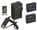 Two Batteries +Charger For Panasonic Dmc-Tz1eg-K Dmc-Tz1eg-S Dmc-Tz1gk Dmc-Tz1-K