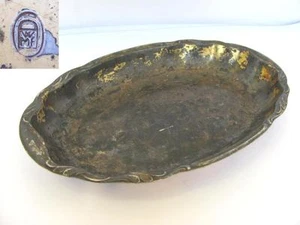 ANTIQUE GERMAN ART NOUVEAU GILDED SERVING TRAY MARKED WMF - Picture 1 of 9