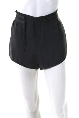 Pantalones Cortos Helmut Lang Mujer Tiro Medio Cordón Satinado Gris Talla 4 Foto 1 de 4