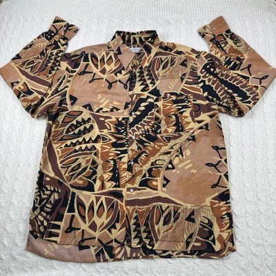 VTG DAVINCI Sport Long Sleeve Geometric Shirt Men’s XL Multicolor Made In Italy - Image 1 of 4