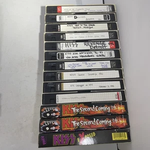 12 VHS Home Recorded Videos- KISS Toronto Second Coming Exposed Detroit Anaheim - Foto 1 di 8