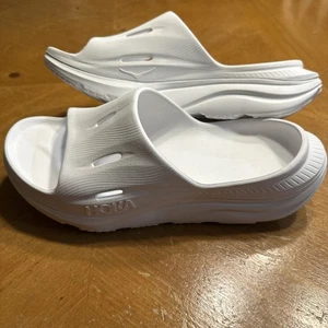 Men’s Hoka Ora Recovery 3 Slide Slip On Sandal Comfort White Size 9 NEW - Picture 1 of 6