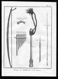 ca. 1780 Tanna Island Vanuatu weapon Australia Kupferstich antique print Cook - Picture 1 of 1