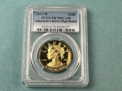 2017-W American Liberty High Relief Proof 1 oz Gold $100 Coin Flawless PR70 PCGS - Image 1 of 4