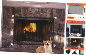 Fireplace Cover Screen Fireplace Baby Proofing 45"X34" Safety Mesh Cover Fire - Picture 1 of 7