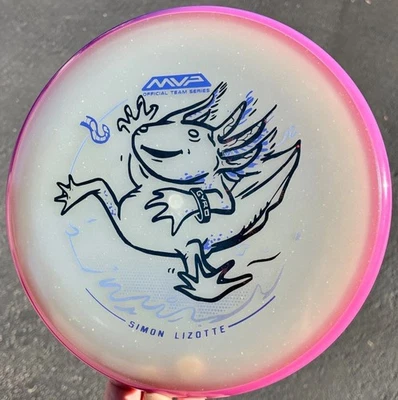 MVP Axiom Particle Eclipse Glow Pixel RARE Pink - Leapin Lizottl Stamp Disc Golf - Image 1 of 4