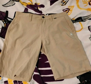 Hurley Herren Hybrid Shorts 32 beige Freizeit Spaziergang flache Vorderseite - Bild 1 von 5