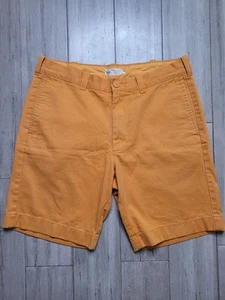 Pantalones cortos chinos para hombre J Crew 9" Gramercy frente plano oro amarillo mostaza talla 32 - Imagen 1 de 4