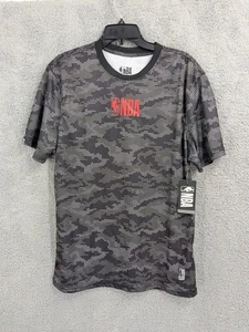NBA Logo Athletic Moisture Wicking Fabric T-Shirt, Medium, Black Camo, New, M - Picture 1 of 7