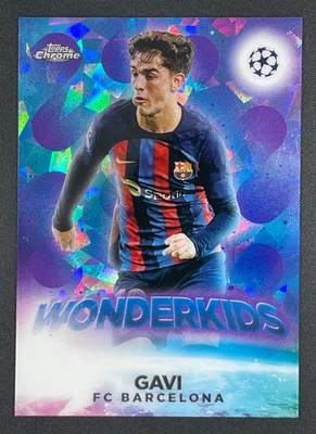 2022-23 Topps Chrome Sapphire Edition UCC Gavi /15 Purple Wonderkids #W-3 - Image 1 of 2
