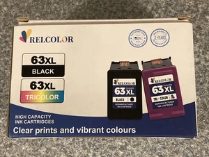 Cartucce di inchiostro di ricambio RELCOLOR per HP 63XL nero e tricolore - Foto 1 di 3