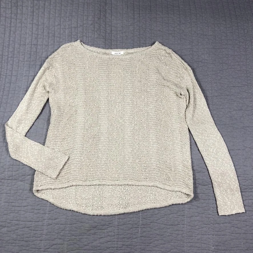 Suéter Helmut Lang Mujer Pequeño Beige Lazo Seda Tejido Pullover Ligero Top Foto 1 de 4