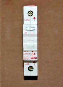 MEM AB6SB Circuit Breaker - 6A Type B MCB M6 - 240v 415v - MEM Eaton AB 6SB - Picture 1 of 2