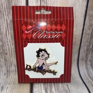 BETTY BOOP Red Hat Society 2005 Gold Tone Enameled Lapel Pin  V42282  ****** - Picture 1 of 8