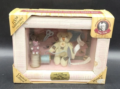 100TH ANNIVERSARY TEDDY BEAR SHADOW BOX (1902-2002) LIMITED EDITION 8" X 10" Cover
