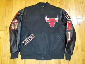 Neu Chicago Bulls Championship Authentic NBA Team Varsity Wolle Leder JACKE M - Bild 1 von 20