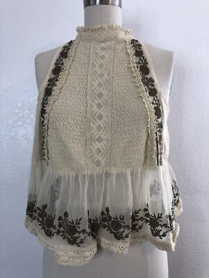 Nuevo Top Halter Romántico Ecote Boho S Foto 1 de 4