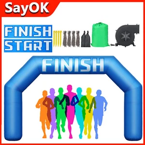 20ft Inflatable Arch W/ Start Finish Line Banners Race Outdoor Party Advertising - Picture 1 of 8
