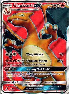 Pokémon TAGLIA STANDARD Charizard GX SM60 Pokémon Ultra Raro Stella Nera Promo MP - Foto 1 di 2