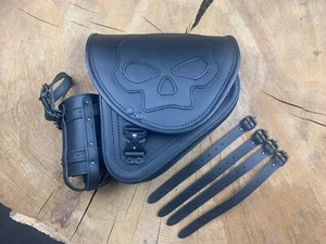 Schwingentasche Diablo Skull Blackline passend für Harley Davidson Fatboy Fatbob - Bild 1 von 8