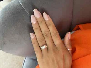 3 stone emerald cut diamond engagement ring, platinum 1.70ct Size I - Picture 1 of 7