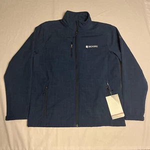 Eddie Bauer Shaded Crosshatch Soft Shell Jacket Blue Men's Size L Full Zip Up - Picture 1 of 9