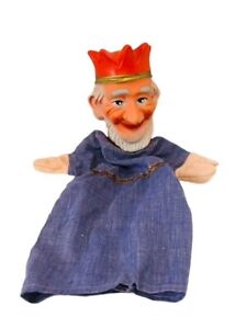 Hand Puppet toy 1969 Muppets Mr Rogers vtg antique Jim Henson King Friday crown