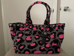 Bolso de Mano Marc Jacobs "Walk on the Wild Side" Rosa/Gris/Negro Estampado Animal Lona - Imagen 1 de 15