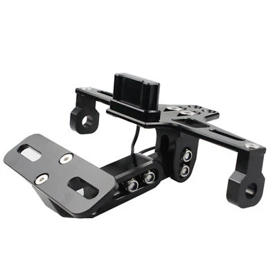 Adjustable License Plate Holder Mount Bracket With LED Taillight for Motorcycle - Image 1 of 4