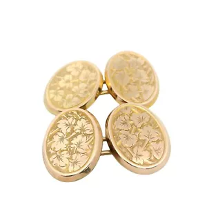 Victorian 9ct Rose Gold Cufflinks dated 1891 - Picture 1 of 4