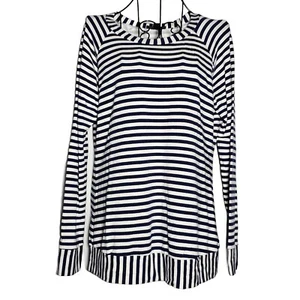 Saks Fifth Avenue long sleeve striped knit top medium - Picture 1 of 6