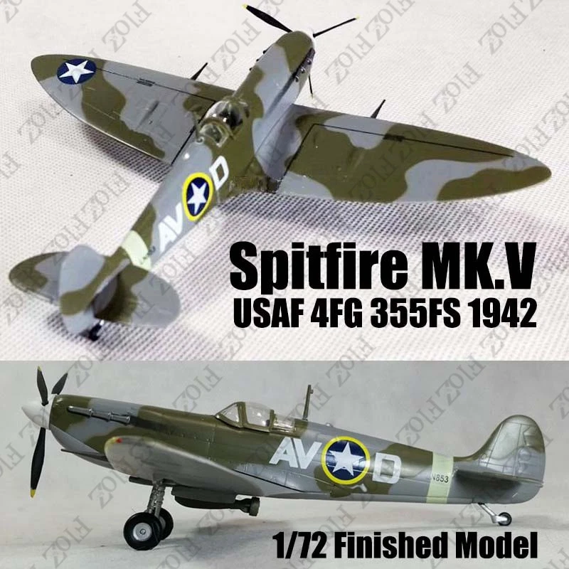 WWII Spitfire MK.V USAF 4FG 355FS 1942 1/72 finished plane Easy model - Image 1 of 4