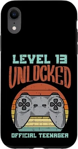 Level 13 Unlocked Official Teenager 13th Birthday Gamer Boys Case for iPhone XR - Picture 1 of 3