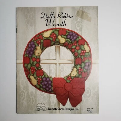 Jeanette Crews Designs Delta Robbie Wreath Christmas cross-stitch Pattern Chart - Image 1 of 4