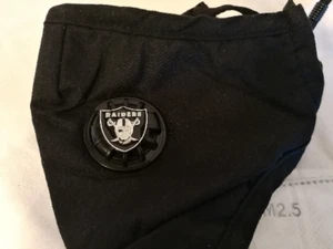 NHL LAS VEGAS RAIDERS 3D METALL LOGO AUF SCHWARZER BAUMWOLLE GESICHTSMASKE WIEDERVERWENDBAR - Bild 1 von 5