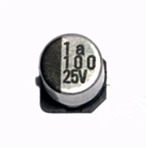 50pc SMD Electrolytic Capacitor 100uF 25V +85℃ φ6.3x7.7mm RV3-25V101MF80U-R ELNA - Picture 1 of 5
