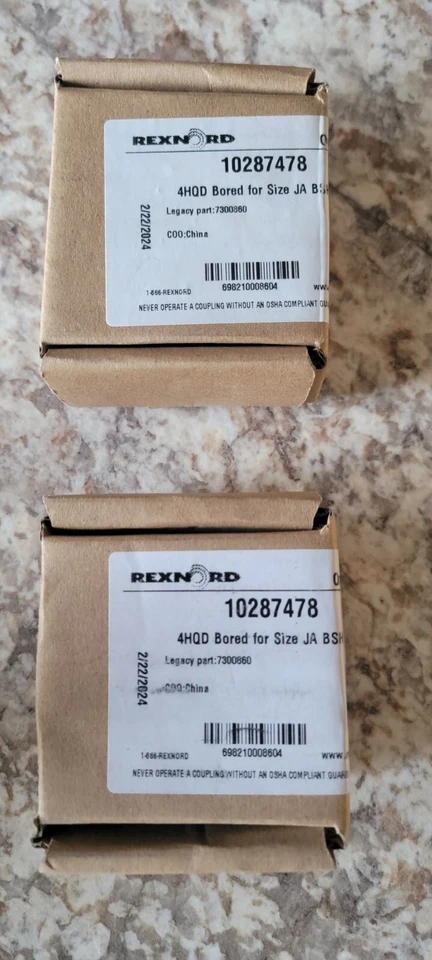 REXNORD 10287478 4HQD BORED FOR SIZE JABSHG - Image 1 of 2