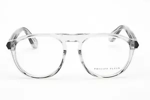 Nuevo Philipp Plein VPP 016M 06A7 Marco Gris Transparente Lente Transparente Anteojos - Imagen 1 de 5