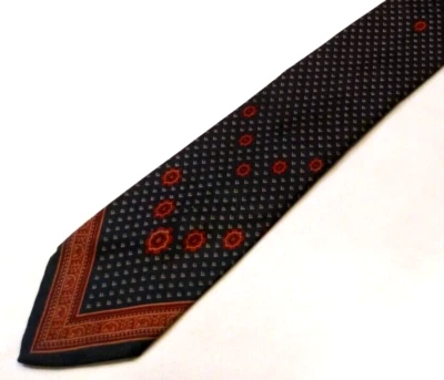 Corbata vaquera occidental vintage años 70 para hombre Don Loper Beverly Hills corbata azul marino tricel Foto 1 de 4