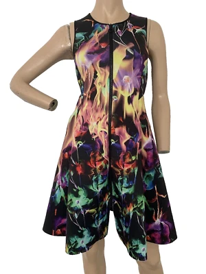 Vestido de Buceo Patinador CLOVER CANYON Arco Iris Ajuste y Acampanado XS UK 6 US 2 EU 34 EN MUY BUENA CONDICIÓN RARO Foto 1 de 4