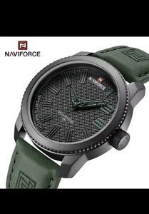 Brand New 💯NAVIFORCE MILITARY WATCH Best Sport SHOCKPROOF WATERPROOF LEATHER - Picture 1 of 7