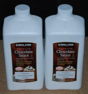 1 Gallon (2X64 fl oz.) Kirkland Costco Chocolate Sauce, Used by Costco not sold - Picture 1 of 3